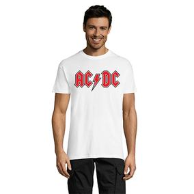 AC DC Red men's t-shirt white 2XL
