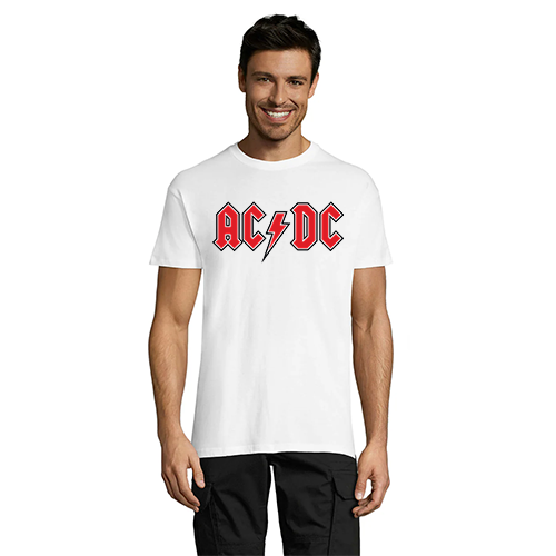 AC DC Red men's t-shirt white 3XL