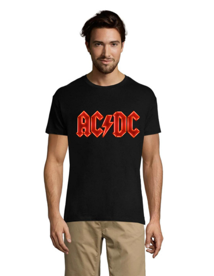 AC DC Red men's t-shirt black 2XL