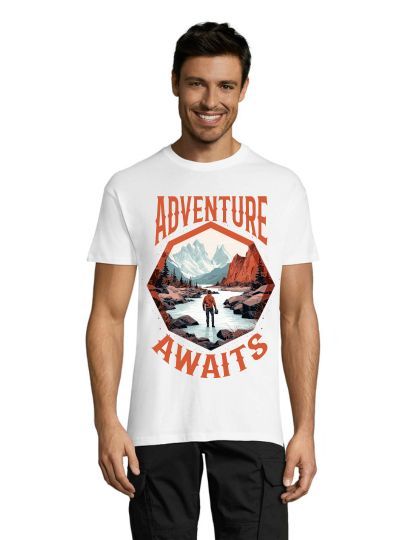 Adventure Awaits men's t-shirt white 2XL