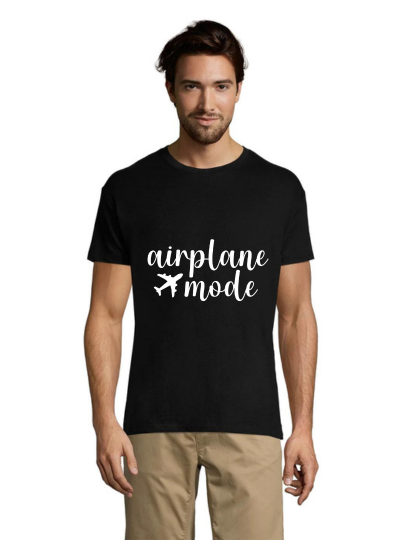 Airplane Mode men's t-shirt black 3XL