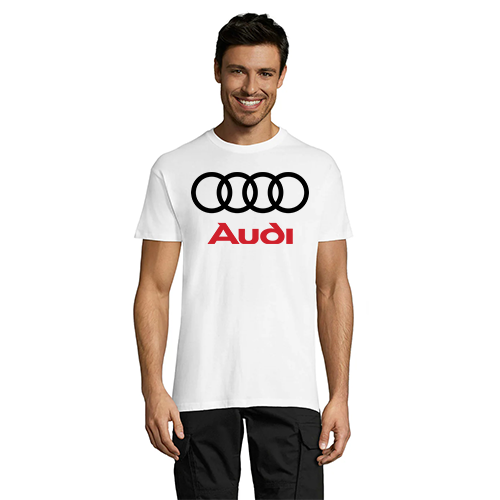 Audi Black and Red men's t-shirt white 2XL