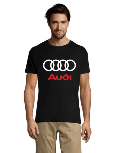 Audi Black and Red men's t-shirt black 2XL