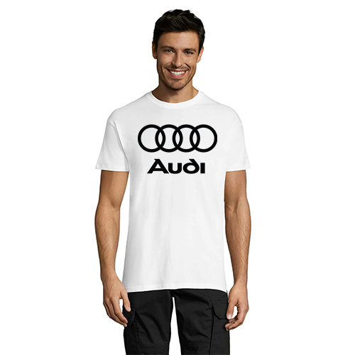 Audi Black men's t-shirt white 2XS