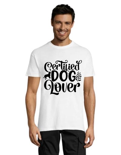Certified Dog Lover men's t-shirt white S