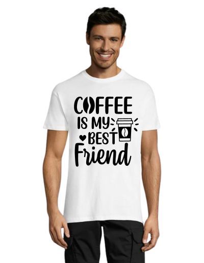 Coffee is my best friend men's T-shirt black 2XL