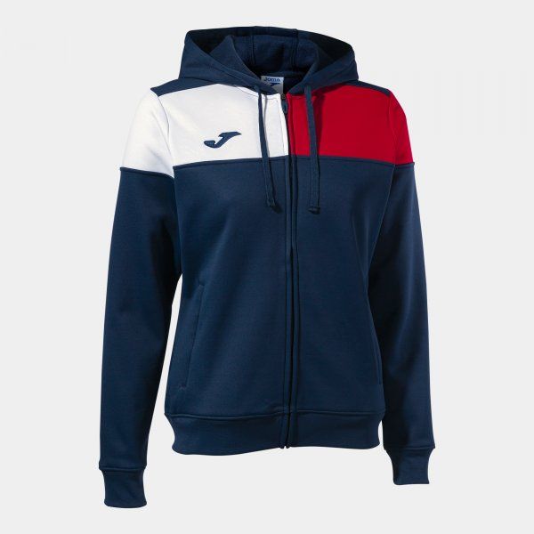 CREW V ZIP-UP HOODIE NAVY RED 2XS