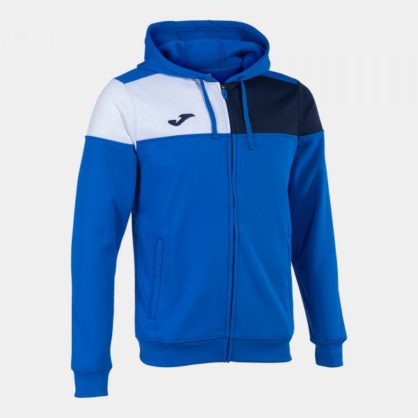 CREW V ZIP-UP HOODIE ROYAL NAVY WHITE M