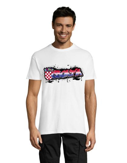 Croatia graffity men's shirt white 2XS