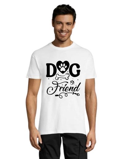 Dog friend men's t-shirt white 2XL