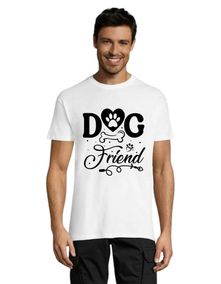 Dog friend men's t-shirt white 2XS