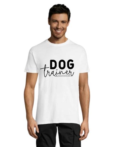 Dog trainer men's t-shirt white 2XS