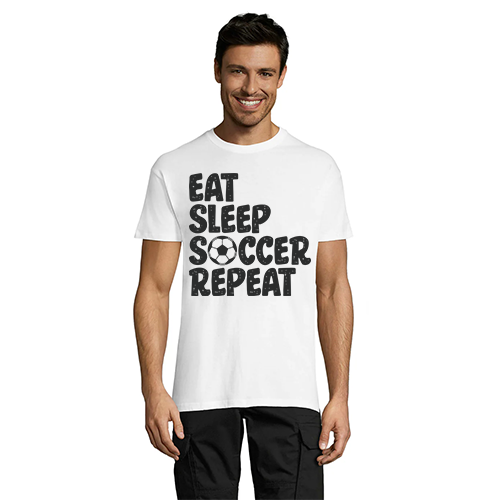 Eat Sleep Soccer Repeat men's t-shirt black 2XL