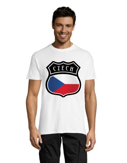 Emblem Czech republic men's shirt white 3XL