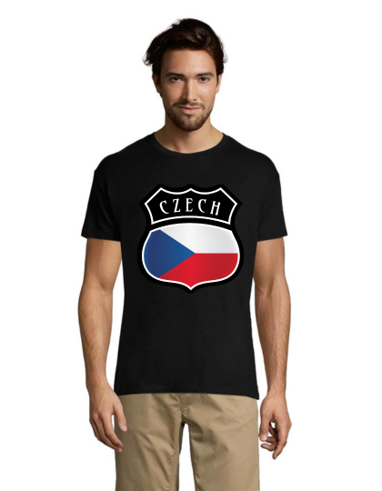 Emblem Czech republic men's shirt black 2XL