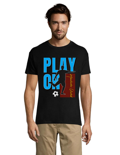 Footbal Play On black men's t-shirt L