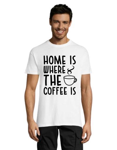 Home is where the coffee is men's t-shirt black 2XL