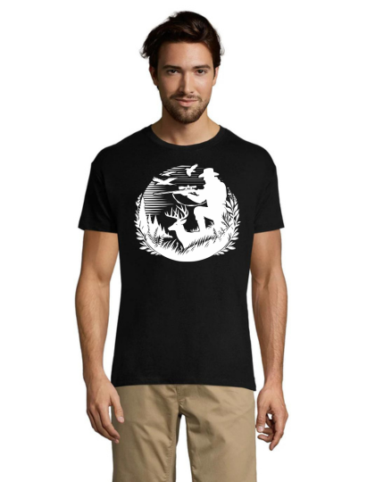 Hunter and Deer men's T-shirt black M