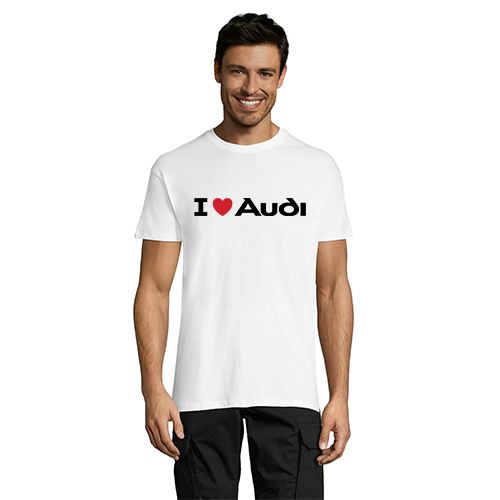 I Love Audi men's t-shirt white 3XS