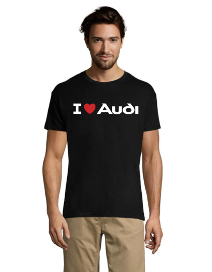 I Love Audi men's t-shirt black 2XL