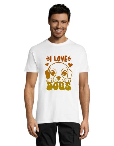 I love dog's 2 men's t-shirt white 5XL