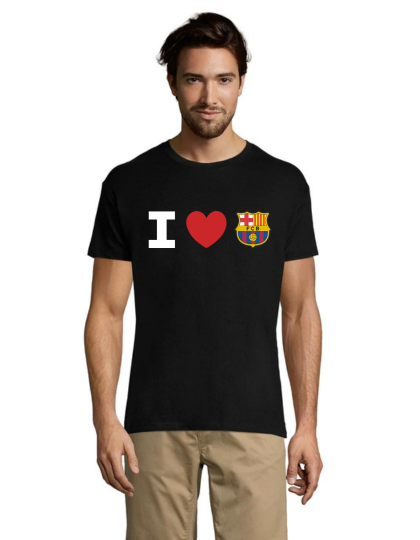 I Love FC Barcelona men's t-shirt black 2XL