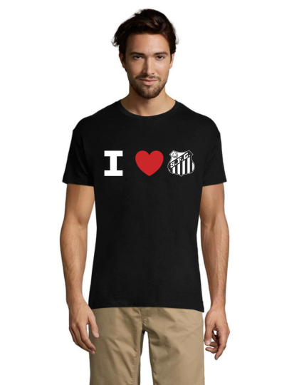 I Love Santos Futebol Clube men's t-shirt black 2XL