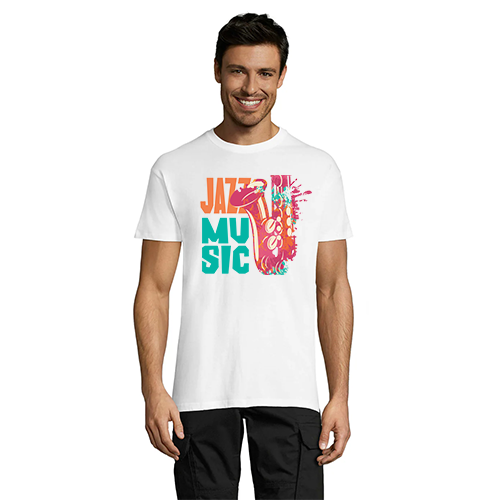 Jazz MUSIC men's T-shirt white XL