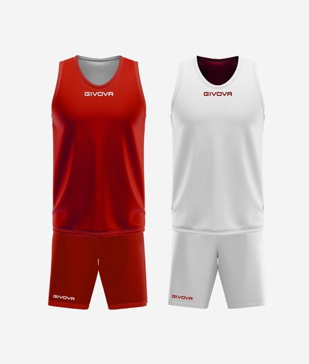 KIT DOUBLE IN MESH ROSSO/BIANCO Tg. L