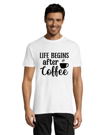 Life begins after Coffee men's T-shirt black 2XL