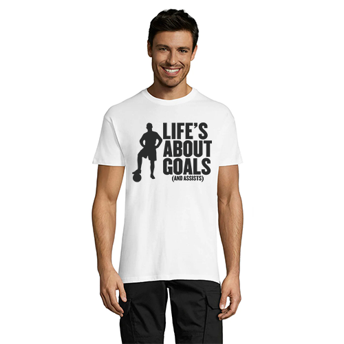 Life's About Goals men's t-shirt black 2XL