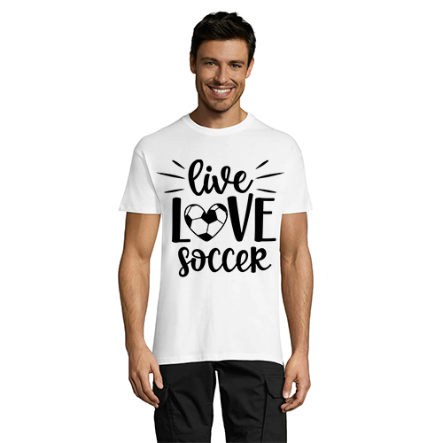 Live Love Soccer men's t-shirt white 2XS