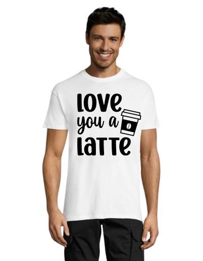 Love you a latte men's T-shirt white XL