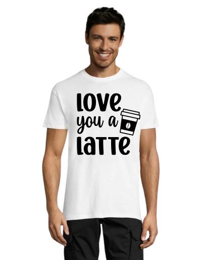 Love you a latte men's t-shirt black 3XL