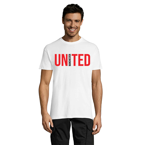 Manchester United 3 white men's t-shirt 2XS