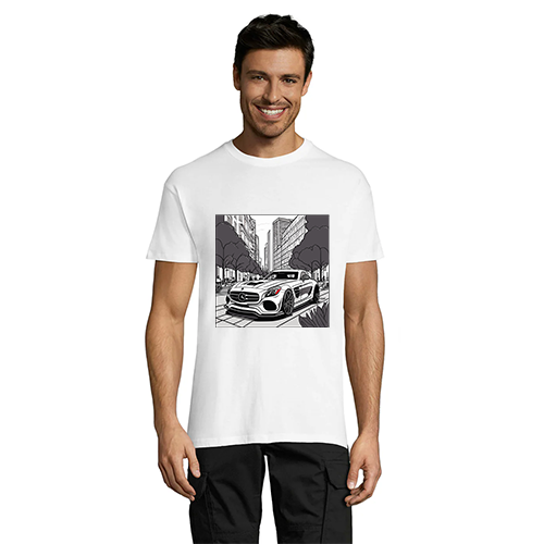 Mercedes in the city men's t-shirt black 5XS