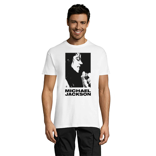 Michael Jackson Face men's t-shirt white 2XS