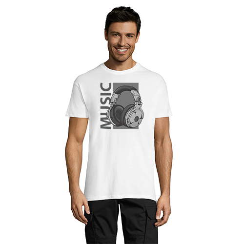 Music Headphones men's t-shirt black 2XL