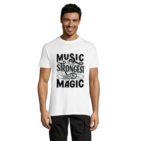 Music is the strongest form of magic men's T-shirt white 3XL