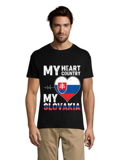 My hearth, my Slovakia men's shirt white M