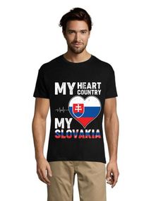 My hearth, my Slovakia men's shirt white S