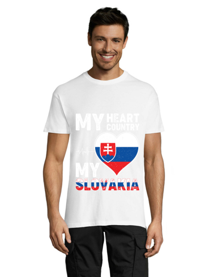 My hearth, my Slovakia men's T-shirt black 2XL