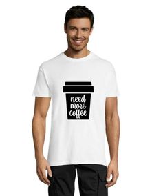 Need more coffee men's t-shirt white 3XS