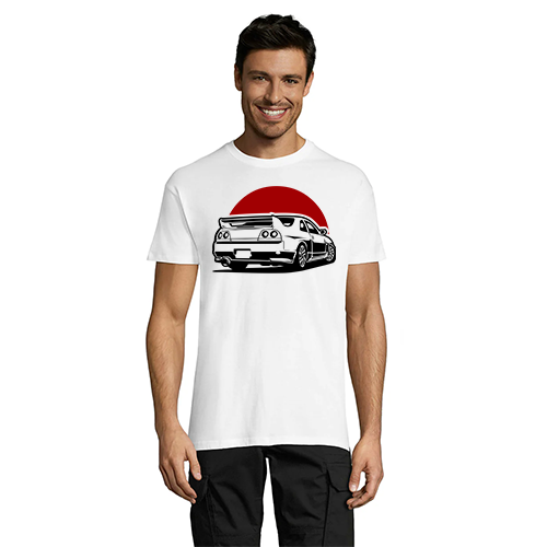 Nissan GTR R33 men's t-shirt white 3XS