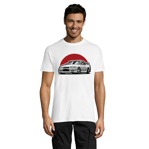 Nissan GTR R34 Red SUN men's t-shirt white 2XL