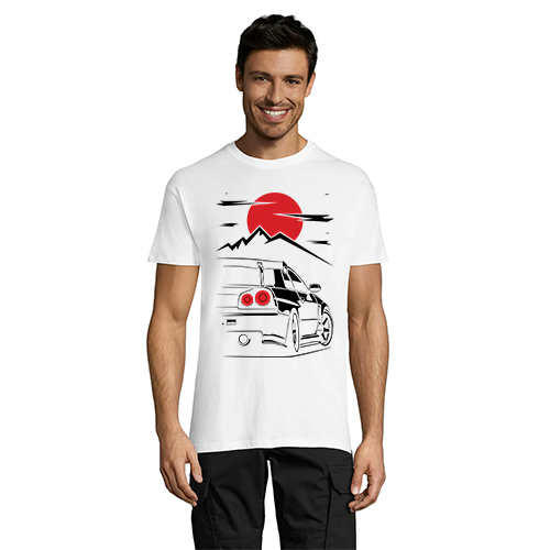Nissan - GTR R34 Red Sun men's t-shirt white 3XS
