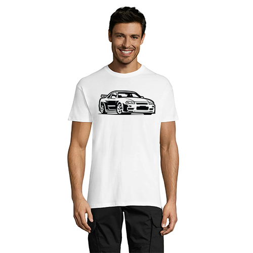 Nissan GTR R34 Silhouette men's t-shirt white 2XL