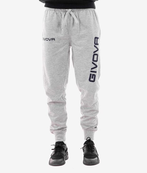 PANTA COTONE MOD. MOON BIG LOGO sweatpants gray/grey XS