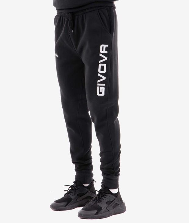 PANTA COTONE MOD. MOON BIG LOGO sweatpants black XS