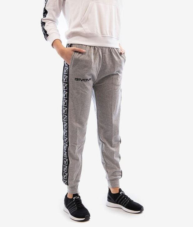 PANTALONE TERRY BAND sweatpants light melange gray XS